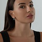 Серьги из серебра с агатами и фианитами SOKOLOV 92021545 серебро с родием, с английским замком, фото 3