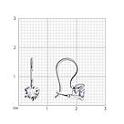 Серьги из серебра с фианитами SOKOLOV 94020577 серебро с родием, с французким замком, фото 3