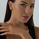 Пусеты с лондон топазами SOKOLOV 92020456 серебро с родием, продевки, фото 4