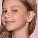 Серьги из серебра с фианитами SOKOLOV 94020585 серебро с родием, с французким замком, фото 2