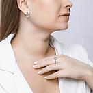 Серьги из серебра с голубыми топазами SOKOLOV 92021398 серебро с родием, с английским замком, фото 4