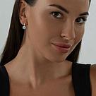 Серьги из серебра с голубыми топазами SOKOLOV 92021398 серебро с родием, с английским замком, фото 6