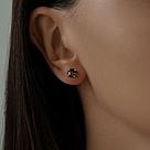 Серьги-пусеты из серебра с раухтопазами SOKOLOV 92021133 серебро с родием, продевки, фото 3