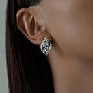 Серьги из серебра с голубыми топазами и фианитами SOKOLOV 92021509 серебро с родием, с английским замком, фото 2