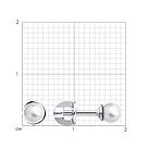 Серьги-пусеты из серебра с жемчугом SOKOLOV 94020547 серебро с родием, продевки, фото 6