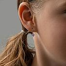 Серьги из серебра с сиреневыми фианитами SOKOLOV 94020584 серебро с родием, с французким замком, фото 3