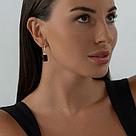 Серьги из серебра с красными ситаллами и фианитами SOKOLOV 92021425 серебро с родием, с английским замком, фото 5