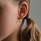 Серьги из золочёного серебра с фианитами SOKOLOV 93020444 серебро с позолотой, с французким замком, фото 2