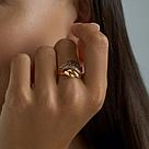 Кольцо из золочёного серебра с раухтопазами и фианитами SOKOLOV 92011420 серебро с позолотой, фото 4