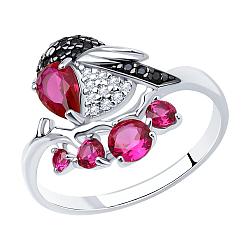 Кольцо из серебра с фианитами SOKOLOV 94012493 серебро с родием