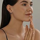 Серьги из серебра с лондон топазами и фианитами SOKOLOV 92021692 серебро с родием, с английским замком, фото 3