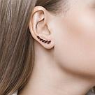 Серьги из серебра с гранатами SOKOLOV 92021349 серебро с родием, с французким замком, фото 3