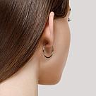 Серьги конго из серебра с алмазной гранью SOKOLOV 94140013 серебро с родием коллекц. SKLV, фото 3