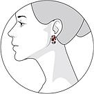 Серьги из серебра с гранатами и фианитами SOKOLOV 92020172 серебро с родием, с английским замком, фото 4