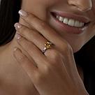 Кольцо из серебра с фианитами и цитрином SOKOLOV 92011089 серебро с родием, фото 3