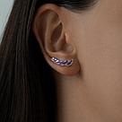 Серьги из серебра с аметистами  92021350  вставка  , без замка, фото 4