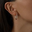 Серьги конго из серебра с алмазной гранью  94140001  коллекц. SKLV, фото 2