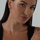 Серьги конго из серебра с алмазной гранью  94140001  коллекц. SKLV, фото 3