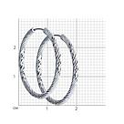 Серьги конго из серебра с алмазной гранью  94140001  коллекц. SKLV, фото 4