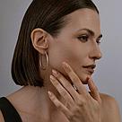 Серьги конго из серебра с алмазной гранью SOKOLOV 94140005 серебро с родием, фото 3