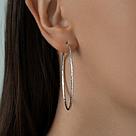 Серьги конго из серебра с алмазной гранью  94140006  коллекц. SKLV, фото 2