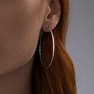 Серьги конго из серебра с алмазной гранью SOKOLOV 94140007 серебро с родием, фото 2