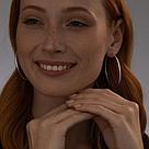 Серьги конго из серебра с алмазной гранью SOKOLOV 94140007 серебро с родием, фото 3