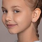 Серьги из серебра с фианитами SOKOLOV 93020482 серебро с позолотой, с английским замком, фото 3