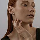 Серьги из серебра с фианитами SOKOLOV 94021097 серебро с родием, с английским замком, фото 3