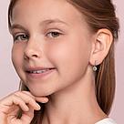 Серьги из серебра с фианитами SOKOLOV 94021301 серебро с родием, с французким замком, фото 2