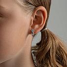 Серьги из серебра с фианитами SOKOLOV 94021370 серебро с родием, с английским замком, фото 3