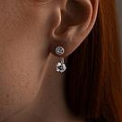 Серьги из серебра с фианитами SOKOLOV 94021439 серебро с родием, фото 2