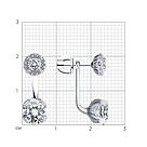 Серьги из серебра с фианитами SOKOLOV 94021439 серебро с родием, фото 4