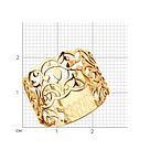 Кольцо из золочёного серебра SOKOLOV 93010738 серебро с позолотой, фото 7