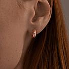 Серьги из золочёного серебра с фианитами SOKOLOV 93020646 серебро с позолотой, с английским замком, фото 2