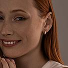 Серьги из золочёного серебра с фианитами SOKOLOV 93020646 серебро с позолотой, с английским замком, фото 3