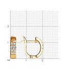 Серьги из золочёного серебра с фианитами SOKOLOV 93020646 серебро с позолотой, с английским замком, фото 4