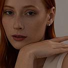 Серьги-пусеты из серебра с фианитами SOKOLOV 94020122 серебро с родием,, фото 4