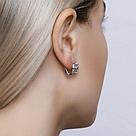 Серьги из серебра с фианитами SOKOLOV 94020412 серебро с родием, с английским замком, фото 2