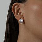 Серьги из серебра с фианитами SOKOLOV 94020412 серебро с родием, с английским замком, фото 3