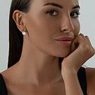 Серьги из серебра с фианитами SOKOLOV 94020412 серебро с родием, с английским замком, фото 4