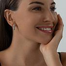 Серьги из серебра с чёрными фианитами SOKOLOV 94021381 серебро с родием, с английским замком, фото 4