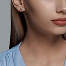 Серьги-пусеты из серебра с фианитами SOKOLOV 94021742 серебро с родием, продевки, фото 3