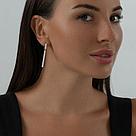 Серьги длинные из серебра с фианитами SOKOLOV 94021791 серебро с родием, с английским замком, фото 3