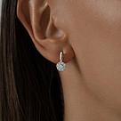 Серьги из серебра с фианитами SOKOLOV 94021908 серебро с родием, с английским замком, фото 2