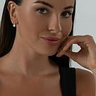 Серьги из серебра с фианитами SOKOLOV 94021908 серебро с родием, с английским замком, фото 3