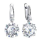 Серьги из серебра с фианитами SOKOLOV 94022277 серебро с родием, с английским замком, фото 2