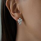 Серьги из серебра с фианитами SOKOLOV 94020248 серебро с родием, с английским замком, фото 2