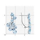 Серьги из серебра с топазами SOKOLOV 92020006 серебро с родием, с английским замком, фото 5
