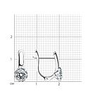 Серьги из серебра с фианитами SOKOLOV 94021958 серебро с родием, с английским замком, фото 4